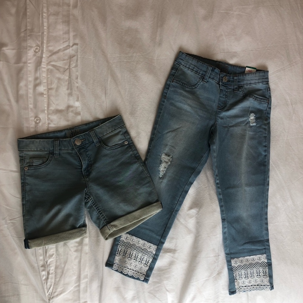 Girls Justice Jeans & Shorts Set 10/12